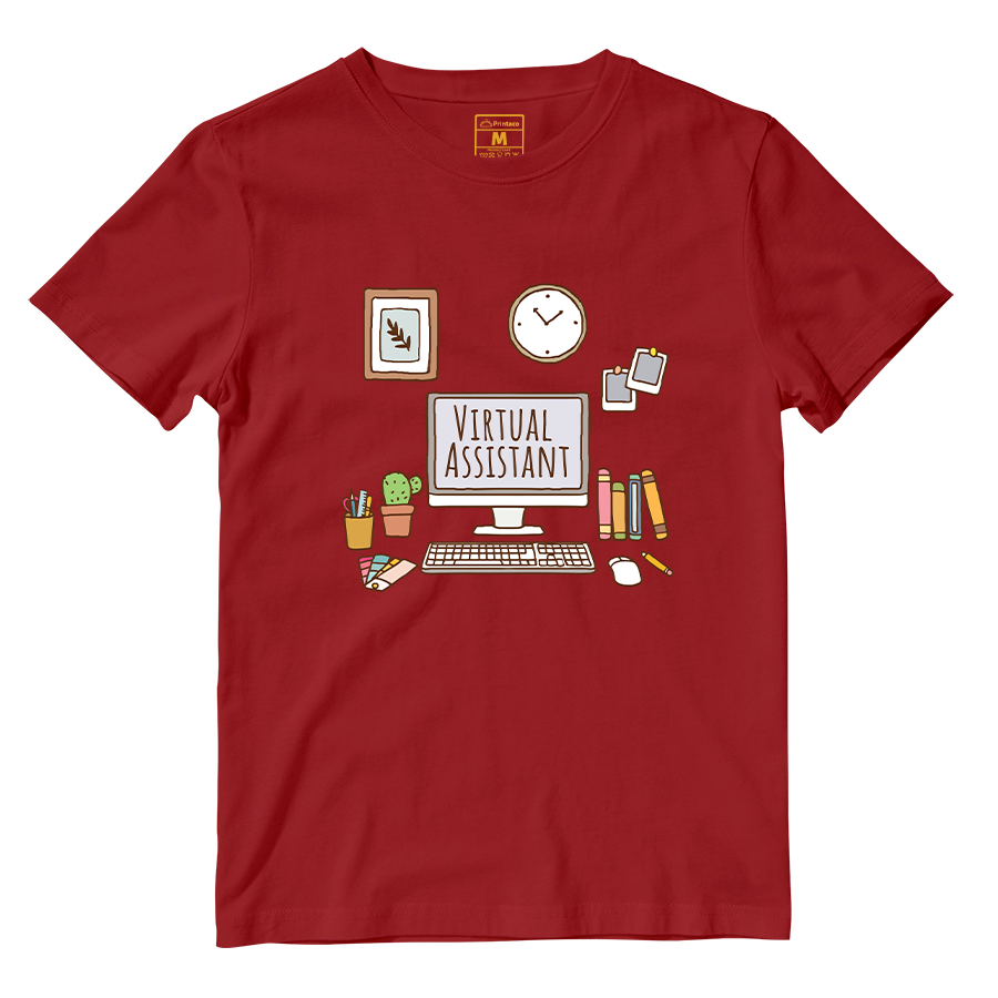 Cotton Shirt: Aesthetic Virtual Assistatnt Desk