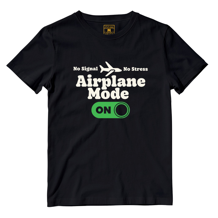 Cotton Shirt: Airplane Mode On