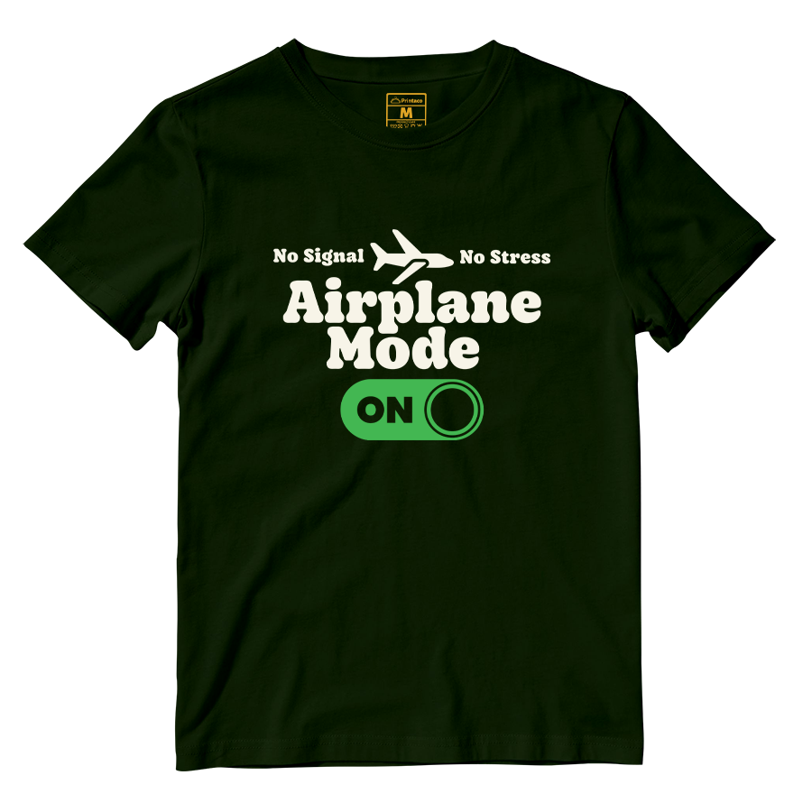 Cotton Shirt: Airplane Mode On