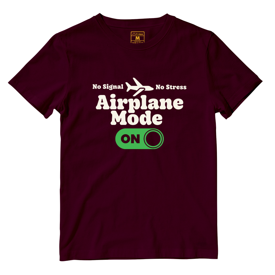 Cotton Shirt: Airplane Mode On