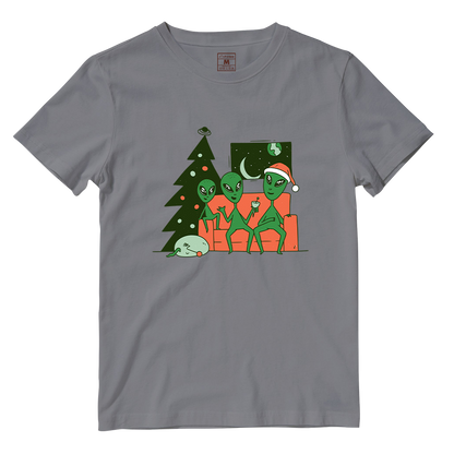 Cotton Shirt: Alien Christmas