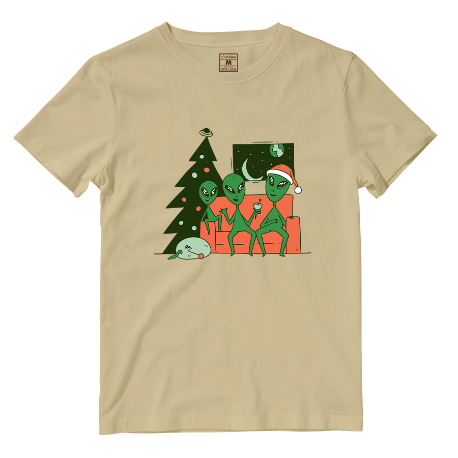 Cotton Shirt: Alien Christmas