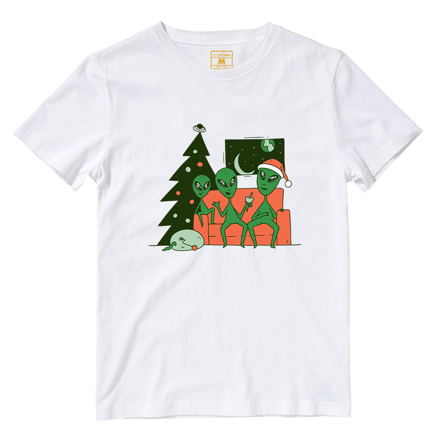 Cotton Shirt: Alien Christmas