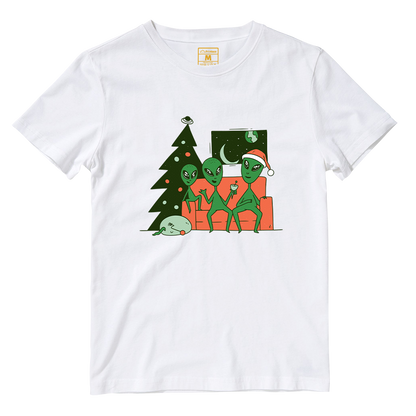 Cotton Shirt: Alien Christmas