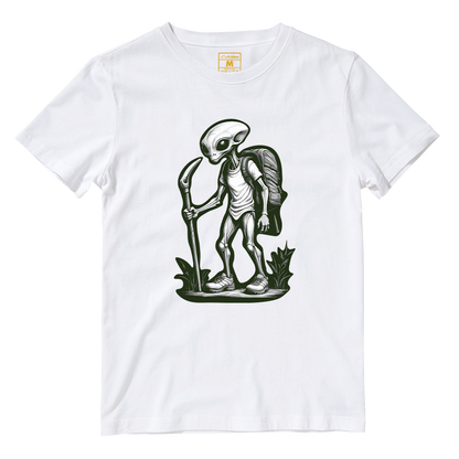 Cotton Shirt: Alien Hiking