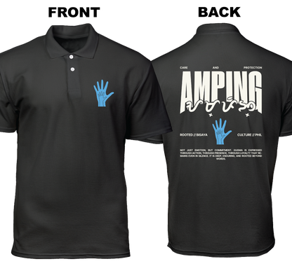 Cotton Polo Shirt: Amping (Front and Back)