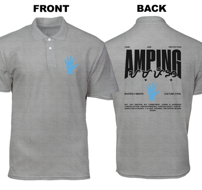 Cotton Polo Shirt: Amping (Front and Back)