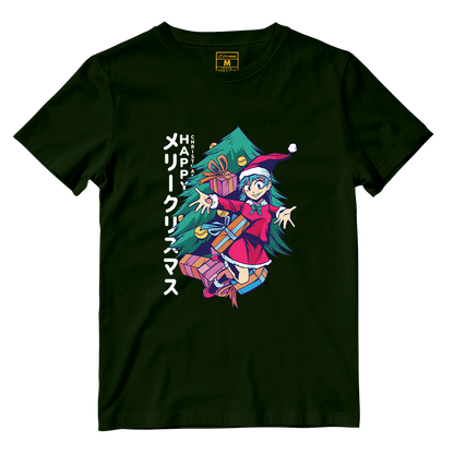 Cotton Shirt: Anime Girl Santa