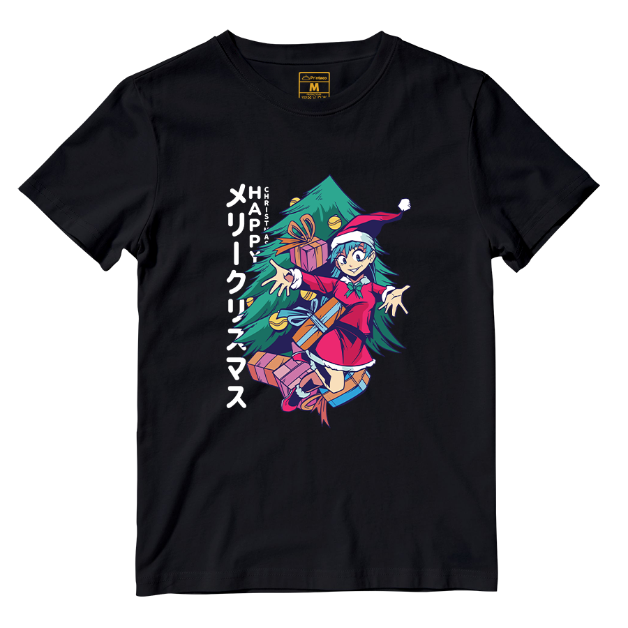 Cotton Shirt: Anime Girl Santa