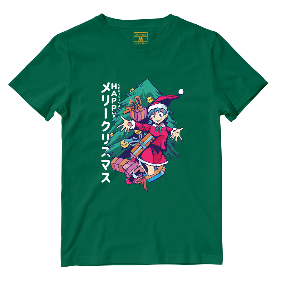 Cotton Shirt: Anime Girl Santa