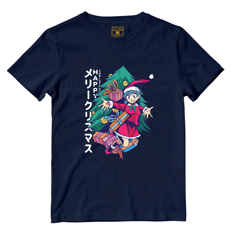 Cotton Shirt: Anime Girl Santa