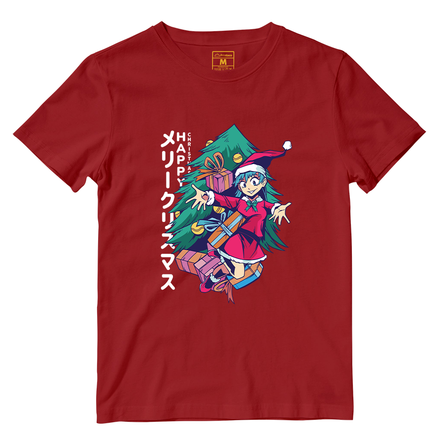 Cotton Shirt: Anime Girl Santa