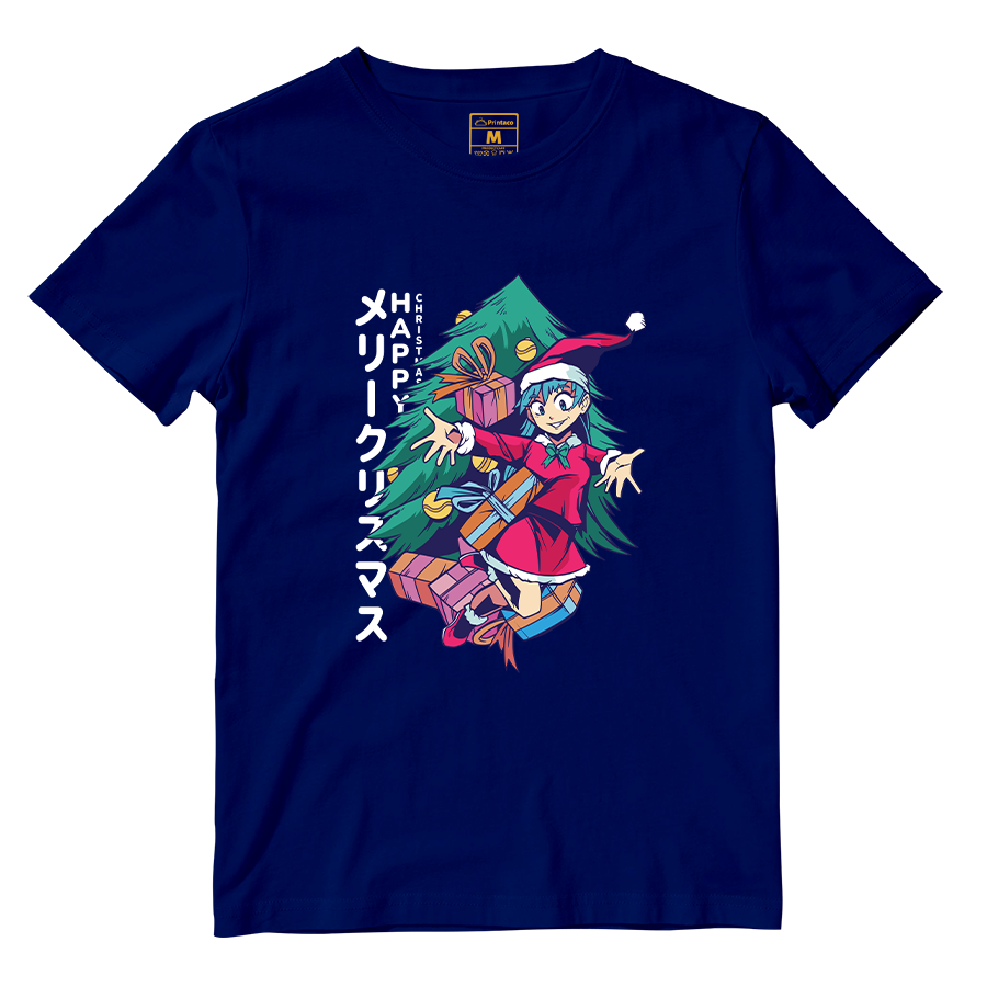 Cotton Shirt: Anime Girl Santa