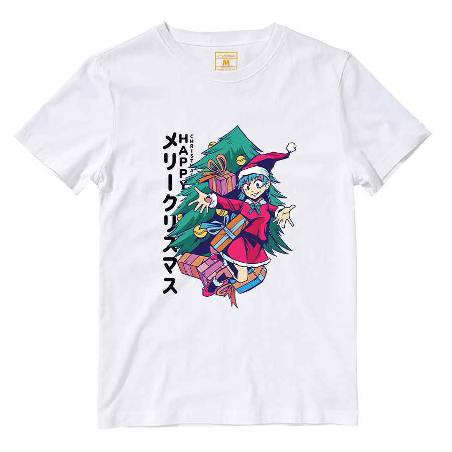 Cotton Shirt: Anime Girl Santa