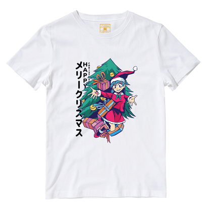 Cotton Shirt: Anime Girl Santa