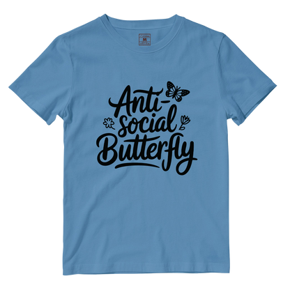 Cotton Shirt: Anti Social Butterfly