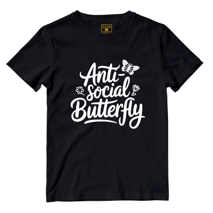 Cotton Shirt: Anti Social Butterfly