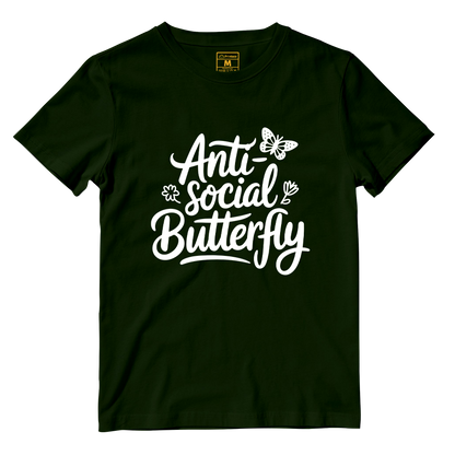 Cotton Shirt: Anti Social Butterfly