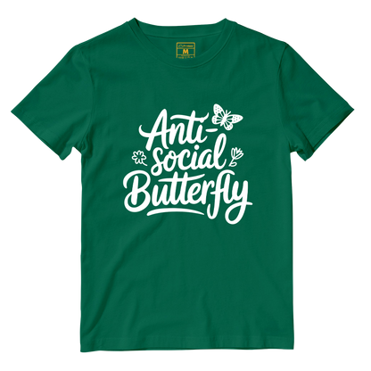Cotton Shirt: Anti Social Butterfly