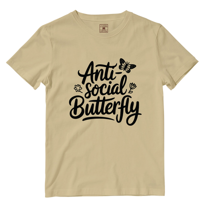 Cotton Shirt: Anti Social Butterfly