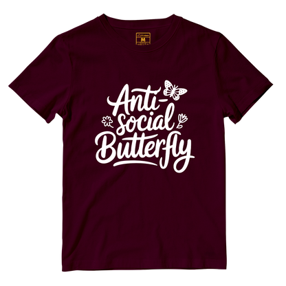 Cotton Shirt: Anti Social Butterfly