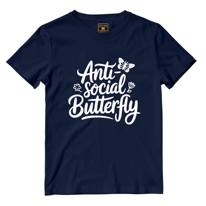 Cotton Shirt: Anti Social Butterfly