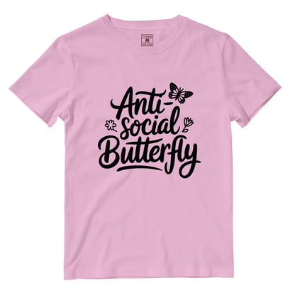 Cotton Shirt: Anti Social Butterfly