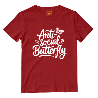 Cotton Shirt: Anti Social Butterfly