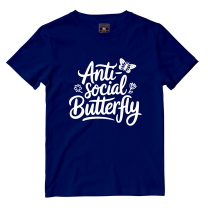 Cotton Shirt: Anti Social Butterfly