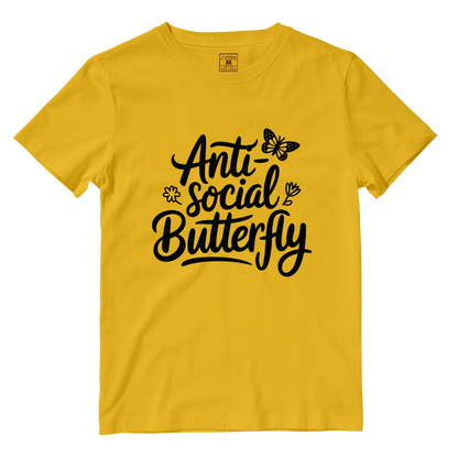 Cotton Shirt: Anti Social Butterfly