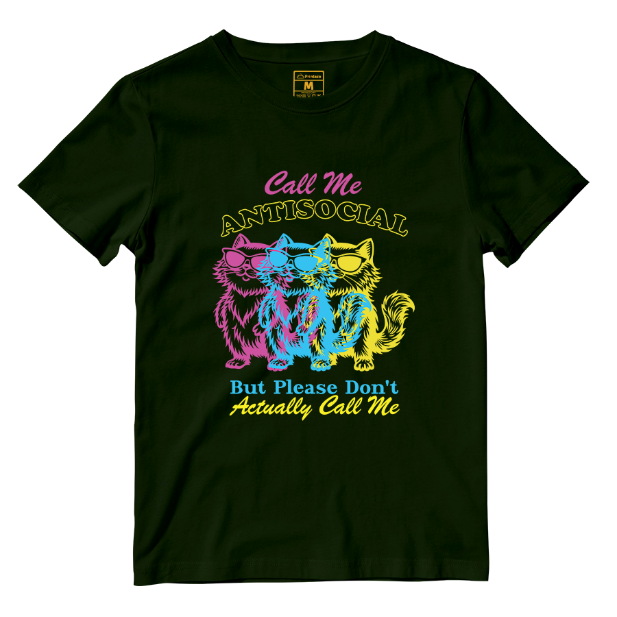 Cotton Shirt: Antisocial Cat