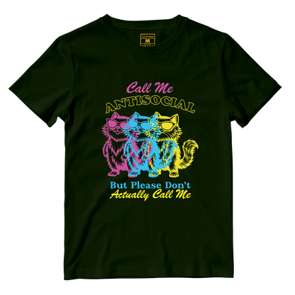 Cotton Shirt: Antisocial Cat