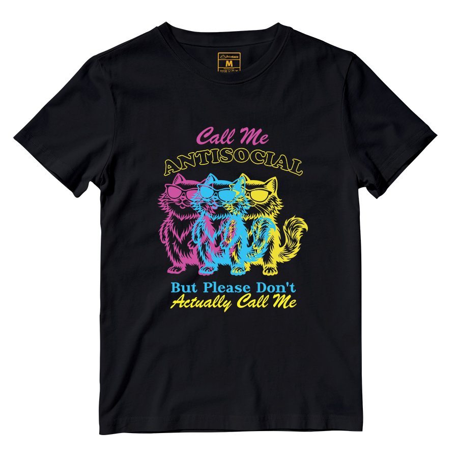 Cotton Shirt: Antisocial Cat