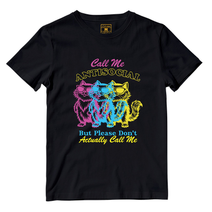 Cotton Shirt: Antisocial Cat