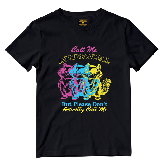 Cotton Shirt: Antisocial Cat