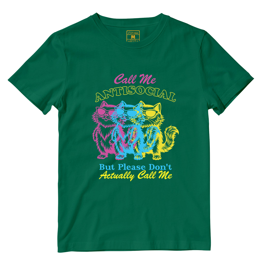 Cotton Shirt: Antisocial Cat