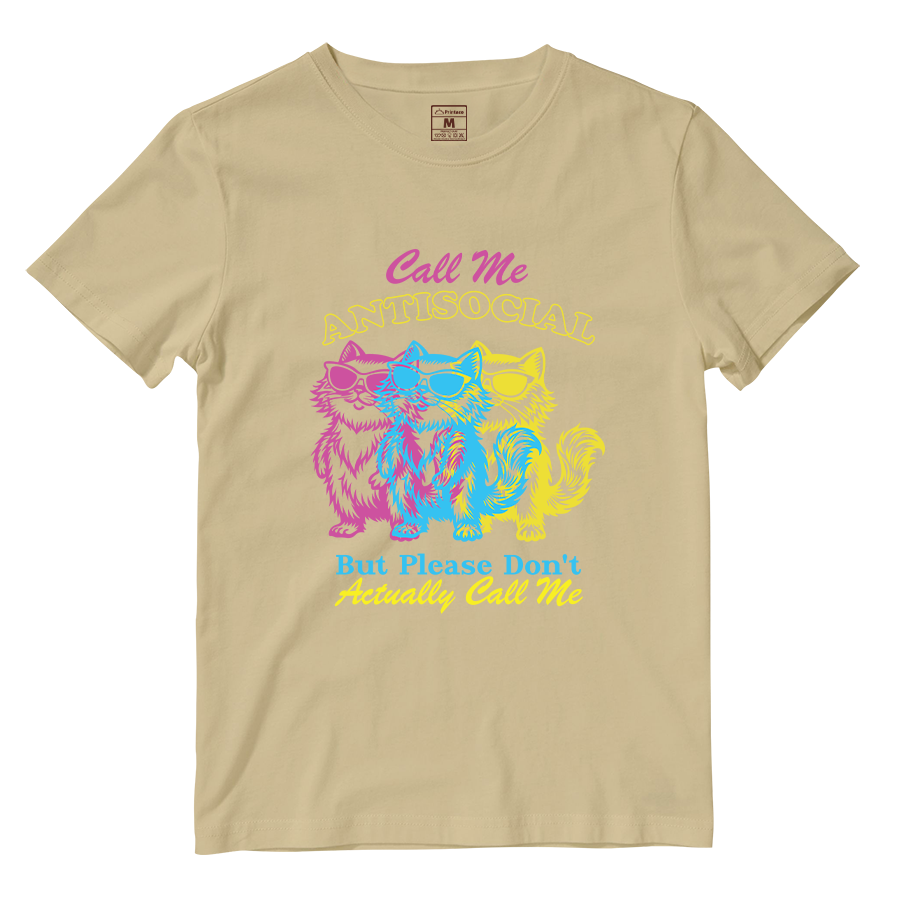 Cotton Shirt: Antisocial Cat