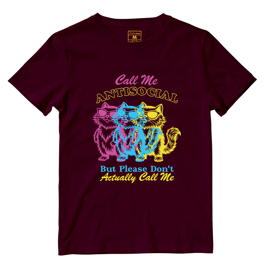 Cotton Shirt: Antisocial Cat