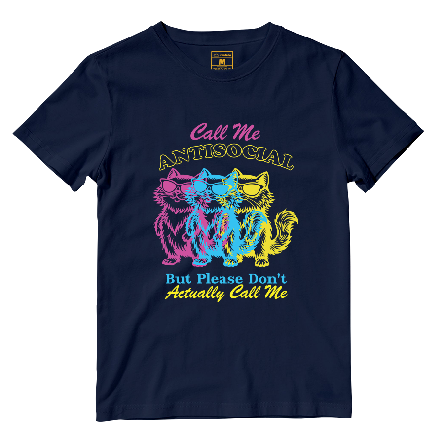 Cotton Shirt: Antisocial Cat