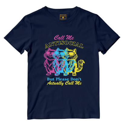 Cotton Shirt: Antisocial Cat