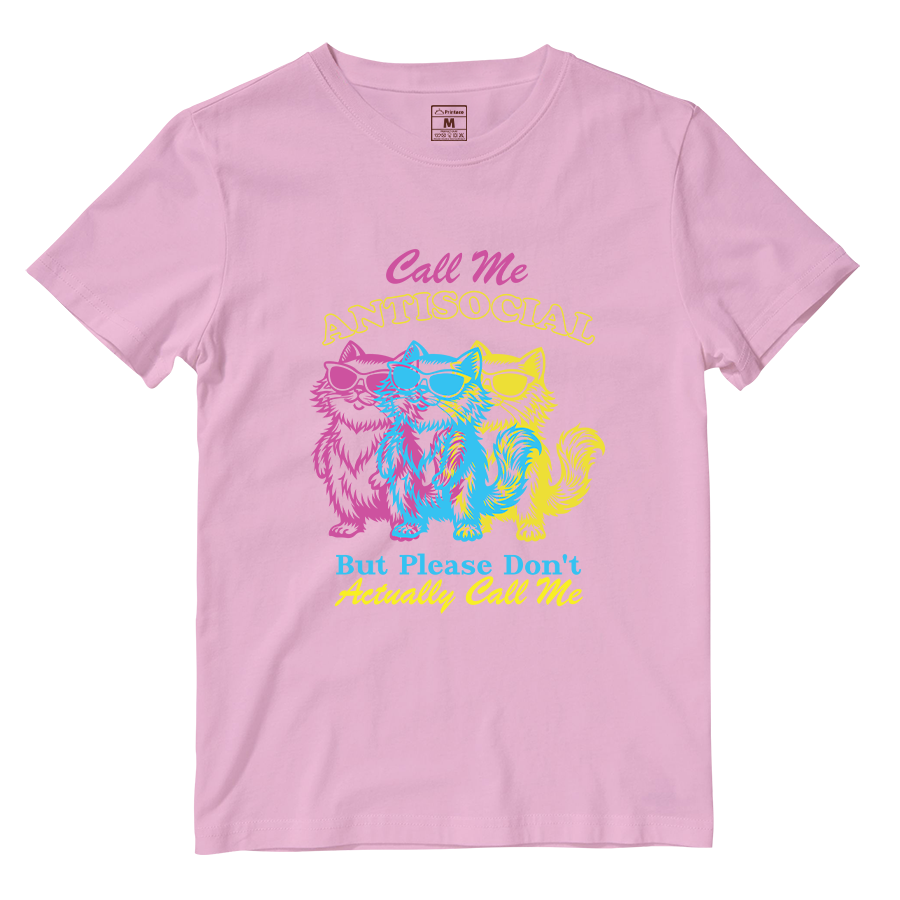 Cotton Shirt: Antisocial Cat