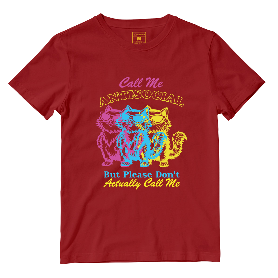 Cotton Shirt: Antisocial Cat