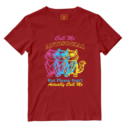 Cotton Shirt: Antisocial Cat