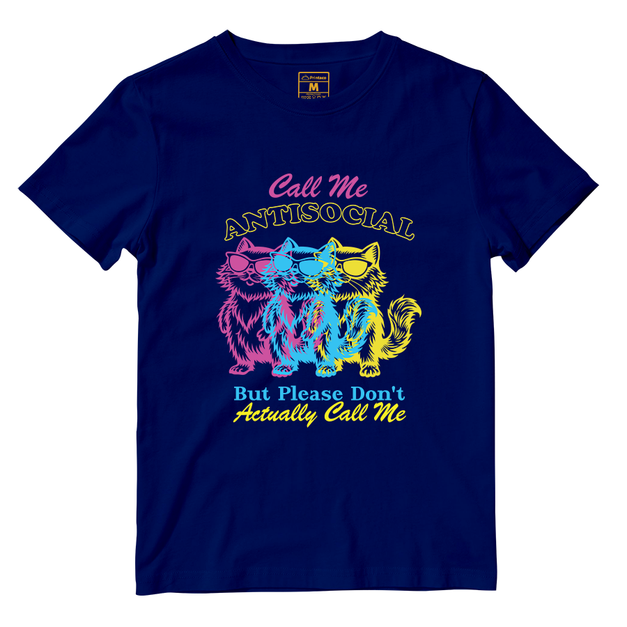 Cotton Shirt: Antisocial Cat