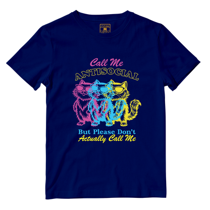 Cotton Shirt: Antisocial Cat