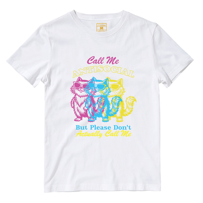 Cotton Shirt: Antisocial Cat