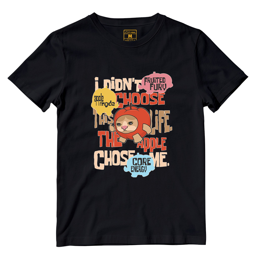 Cotton Shirt: Apple Cat