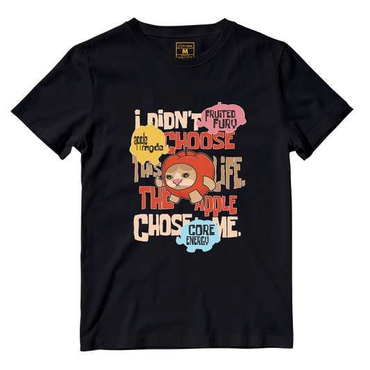 Cotton Shirt: Apple Cat