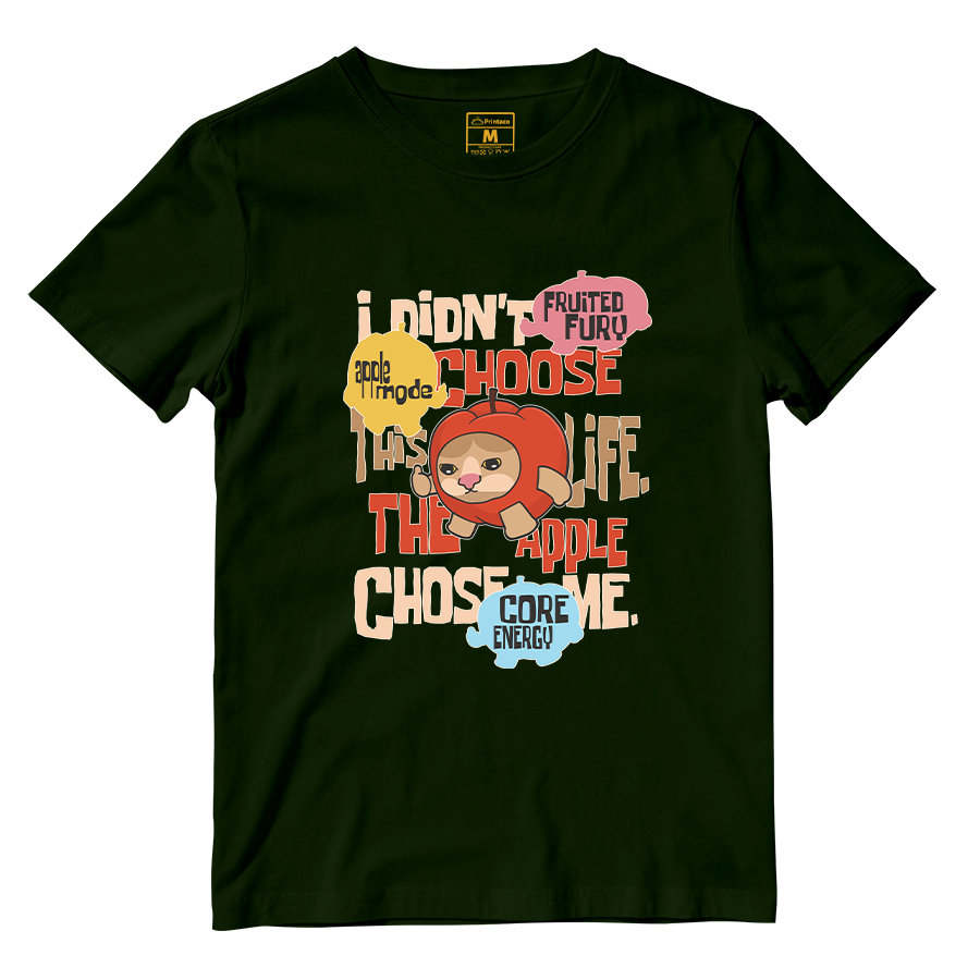 Cotton Shirt: Apple Cat