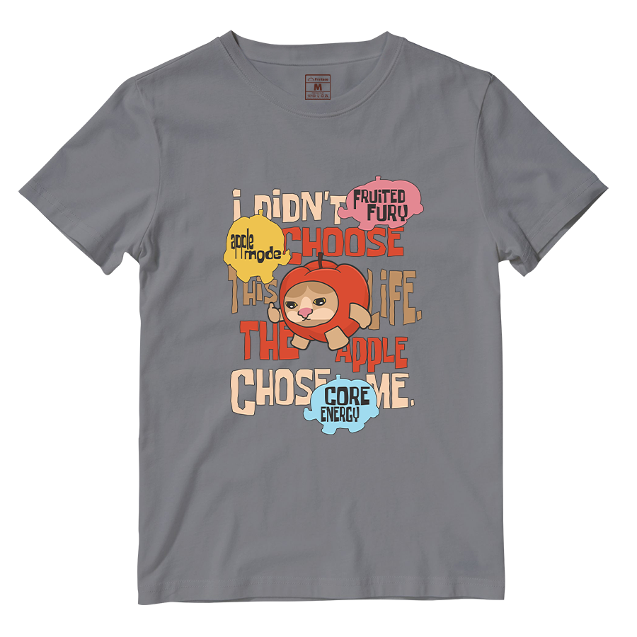 Cotton Shirt: Apple Cat